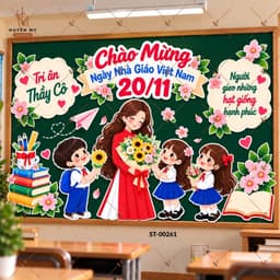 Set Sticker Dán Tường, Dán Bảng Trang Trí  20/11 - Decor Cửa Hàng, Lớp Học, Quán cafe, Spa, Nai, Mi - Huyền My Decor 3