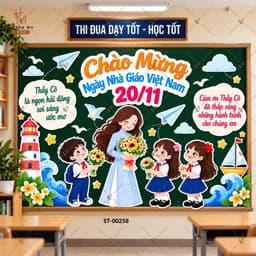 Set Sticker Dán Tường, Dán Bảng Trang Trí  20/11 - Decor Cửa Hàng, Lớp Học, Quán cafe, Spa, Nai, Mi - Huyền My Decor 5