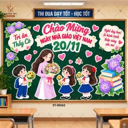 Set Sticker Dán Tường, Dán Bảng Trang Trí  20/11 - Decor Cửa Hàng, Lớp Học, Quán cafe, Spa, Nai, Mi - Huyền My Decor 2