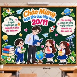 Set Sticker Dán Tường, Dán Bảng Trang Trí  20/11 - Decor Cửa Hàng, Lớp Học, Quán cafe, Spa, Nai, Mi - Huyền My Decor 4