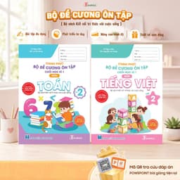 Sách - Combo Bộ Đề Cương Toán,Tiếng Việt Ôn Tập Cuối Kì 1 Lớp 2 Kết Nối Tri Thức Có QR Đáp Án 1