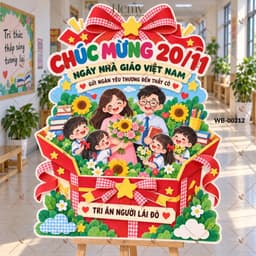 Bảng Dựng Decor 20/11, Chào Mừng Ngày Nhà Giáo Việt Nam – Trang Trí Lớp Học, Sự Kiện, Cửa Hàng, Văn Phòng- HeMy Decor 5
