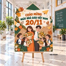 Bảng Dựng Decor 20/11, Chào Mừng Ngày Nhà Giáo Việt Nam – Trang Trí Lớp Học, Sự Kiện, Cửa Hàng, Văn Phòng- HeMy Decor 8