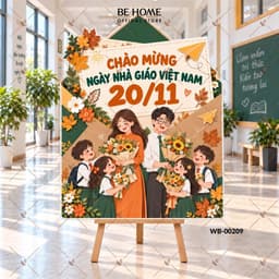 Bảng Chào Decor 20/11, Nhà Giáo Việt Nam, Phụ Kiện Sảnh Tiệc, In Tên Theo Yêu Cầu - BeHome Decor 1