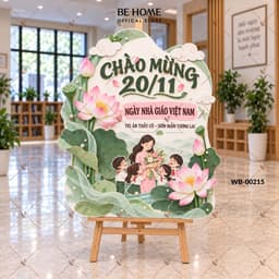 Bảng Chào Decor 20/11, Nhà Giáo Việt Nam, Phụ Kiện Sảnh Tiệc, In Tên Theo Yêu Cầu - BeHome Decor 3