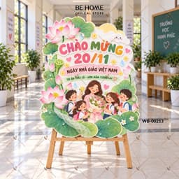 Bảng Chào Decor 20/11, Nhà Giáo Việt Nam, Phụ Kiện Sảnh Tiệc, In Tên Theo Yêu Cầu - BeHome Decor 5