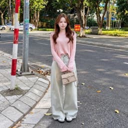 Quần Jeans Ống Suông AN TÂY Form Rộng Style Hàn Quốc Trendy Vải Jean Mềm Đẹp #8910 Màu Xanh Nhạt 3