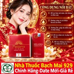 Combo Cao Nám Melasma Cream Và Nước Thần Serum Melasma Essence Plus Đan Thy -Hỗ Trợ Mờ Nám,Tàn Nhang,Thâm Sạm,trắng da 1