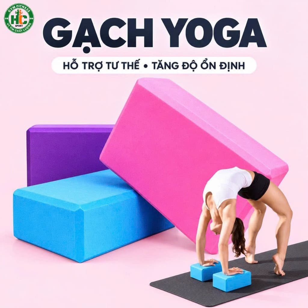 Gạch Tập Yoga, Gối Tập Yoga Cao Cấp Loại 1 - Hỗ Trợ Đạt Hiệu Quả Cao, Tránh Chấn Thương - GachYoga