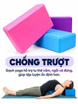 Gạch Tập Yoga, Gối Tập Yoga Cao Cấp Loại 1 - Hỗ Trợ Đạt Hiệu Quả Cao, Tránh Chấn Thương - GachYoga 4