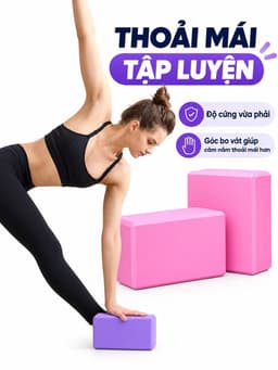 Gạch Tập Yoga, Gối Tập Yoga Cao Cấp Loại 1 - Hỗ Trợ Đạt Hiệu Quả Cao, Tránh Chấn Thương - GachYoga 5