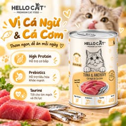 Pate Mèo Hello Cat 400g 4 Vị Cá | Hairball & Urinary, Bổ Sung Prebiotics Taurine 5