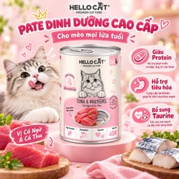 Pate Mèo Hello Cat 400g 4 Vị Cá | Hairball & Urinary, Bổ Sung Prebiotics Taurine 6