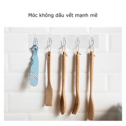 Thanh Treo Dán Tường Trong Suốt 6 Móc. LMS 4