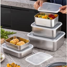 Túi đựng thức ăn giữ nhiệt 3D hình thú và Hộp Inox Đựng Thực Phẩm Chữ Nhật/ Tròn. LMS 8