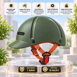 Nón Bảo Hiểm Lưỡi Trai 6 Múi Cho Nam Và Nữ, Thiết Kế Gọn Nhẹ, Dễ Phối Đồ, Giấy Tờ Đầy Đủ 4