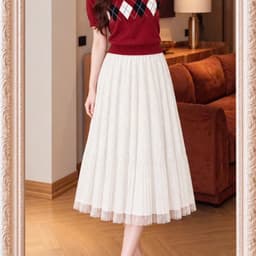 Áo Len Nữ Cổ Bẻ Polo Họa Tiết Caro Quả Trám Phong Cách Hàn Quốc 2