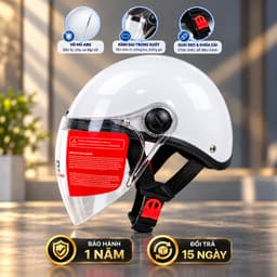 Mũ bảo hiểm 1/2 kính dài chắn gió hàng chính hãng, bảo hành 12 tháng ANFAGO HELMETS 6