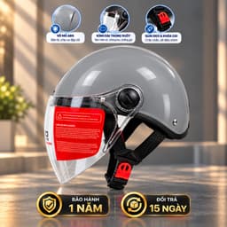 Mũ bảo hiểm 1/2 kính dài chắn gió hàng chính hãng, bảo hành 12 tháng ANFAGO HELMETS 2