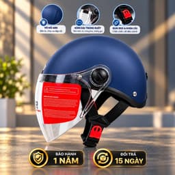 Mũ bảo hiểm 1/2 kính dài chắn gió hàng chính hãng, bảo hành 12 tháng ANFAGO HELMETS 7
