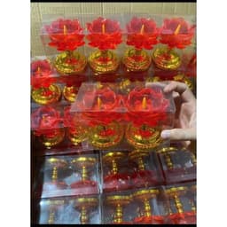 Đèn Thờ Hoa Sen LED Cao Cấp Gia Dụng Tạ Hùng Anh – Dùng 2 Pin AA Viền Mạ Vàng Trang Trí Bàn Thờ Thần Tài, Gia Tiên, Phật 2