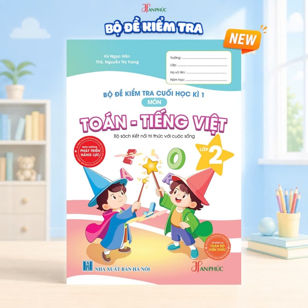Sách - Combo Bộ Đề Cương Kiểm Tra Toán, Tiếng Việt Cuối Học Kì 1 Kết Nối Tri Thức Có QR Đáp Án