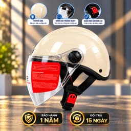Mũ bảo hiểm 1/2 kính dài chắn gió hàng chính hãng, bảo hành 12 tháng ANFAGO HELMETS 8