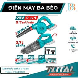 Bộ combo máy thổi bụi TABLI2078 và may hút bụi 0.7L TVLI20158 dùng pin 20V TOTAL - TOSLI240999 1