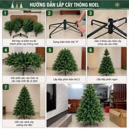 Cây thông noel giáng sinh có SIZE 1m5-2m4 CHƯA LẮP RÁP-CHƯA BUNG LÁ lung linh 7