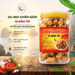 Da Heo Chiên Giòn (200G) - Đặc Sản Xứ Nẫu Bình Định Ăn Vặt Giòn Rụm Thơm Ngon 1