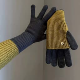 🧤🍂 GĂNG TAY LEN PHỐI MÀU – ẤM ÁP MÀ VẪN XINH XẮN 💛🖤 A2Ti6 4
