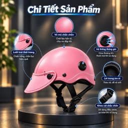 Nón Bảo Hiểm Lưỡi Trai ANFAGO HELMETS Trơn & Vân Carbon Cao Cấp, Freesize Nam Nữ, Bảo Hành 12 Tháng 2