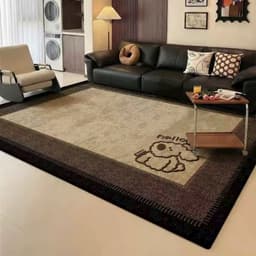 Thảm Trải Sàn Phòng Khách BAMBOO Họa Tiết 5D, Thảm Lót Sàn Trang Trí Phòng Ngủ, Êm Ái Sang Trọng 7