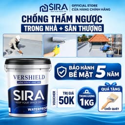Sơn chống Thấm Tường Nhà, Sàn Mái, Sân Thượng, Máng Xối, Trần Nhà- SIRA SR01 1