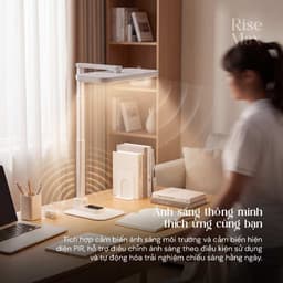 Kyvian Đèn Bàn Làm Việc Bảo Vệ Mắt Rise Max 21W 1100 Lumen CRI >97 Thay Đổi Chiều Cao 430-843mm by Velix 4
