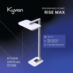 Kyvian Đèn Bàn Làm Việc Bảo Vệ Mắt Rise Max 21W 1100 Lumen CRI >97 Thay Đổi Chiều Cao 430-843mm by Velix 1
