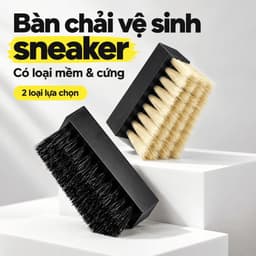 Bàn chải vệ sinh giày sneaker BIKI thân đen, loại lông mềm hoặc lông cứng làm sạch thân và đế giày 1