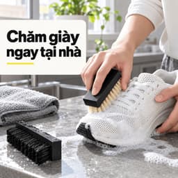 Bàn chải vệ sinh giày sneaker BIKI thân đen, loại lông mềm hoặc lông cứng làm sạch thân và đế giày 7