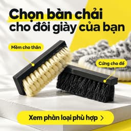 Bàn chải vệ sinh giày sneaker BIKI thân đen, loại lông mềm hoặc lông cứng làm sạch thân và đế giày 9