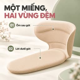 Miếng lót gót giày chữ T tự dán, đệm sau và dưới gót cho giày cao gót, giày kín gót – Be, Đen, Trong suốt 3