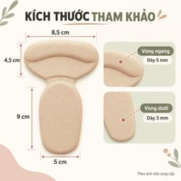 Miếng lót gót giày chữ T tự dán, đệm sau và dưới gót cho giày cao gót, giày kín gót – Be, Đen, Trong suốt 6