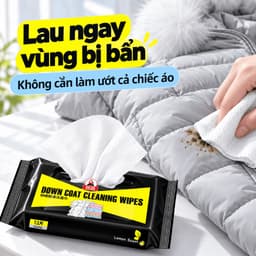 Khăn Ướt Làm Sạch Quần Áo, Áo Phao 12 Miếng Hương Chanh, Lau Vết Bẩn Cục Bộ 3