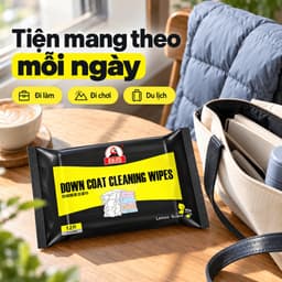 Khăn Ướt Làm Sạch Quần Áo, Áo Phao 12 Miếng Hương Chanh, Lau Vết Bẩn Cục Bộ 7