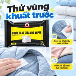 Khăn Ướt Làm Sạch Quần Áo, Áo Phao 12 Miếng Hương Chanh, Lau Vết Bẩn Cục Bộ 8