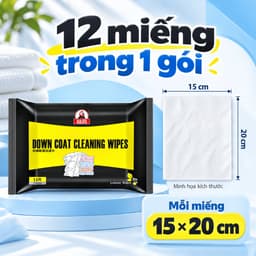 Khăn Ướt Làm Sạch Quần Áo, Áo Phao 12 Miếng Hương Chanh, Lau Vết Bẩn Cục Bộ 6