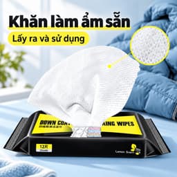 Khăn Ướt Làm Sạch Quần Áo, Áo Phao 12 Miếng Hương Chanh, Lau Vết Bẩn Cục Bộ 4