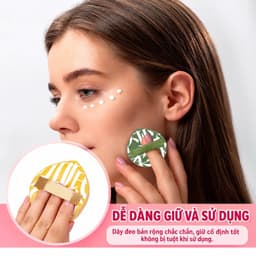 Bộ dụng cụ phối màu trang điểm, cọ tán nền, khay trộn thép không gỉ, mút trang điểm sử dụng ướt và khô 3