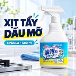 Chai xịt tẩy dầu mỡ nhà bếp EVGULA 500ml dạng bọt, vệ sinh bếp và máy hút mùi 1