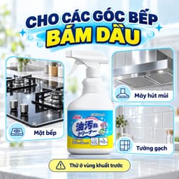 Chai xịt tẩy dầu mỡ nhà bếp EVGULA 500ml dạng bọt, vệ sinh bếp và máy hút mùi 4