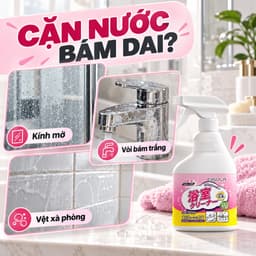 Chai xịt tẩy cặn canxi phòng tắm EVGULA 500 ml, vệ sinh kính, gạch và vòi inox 2
